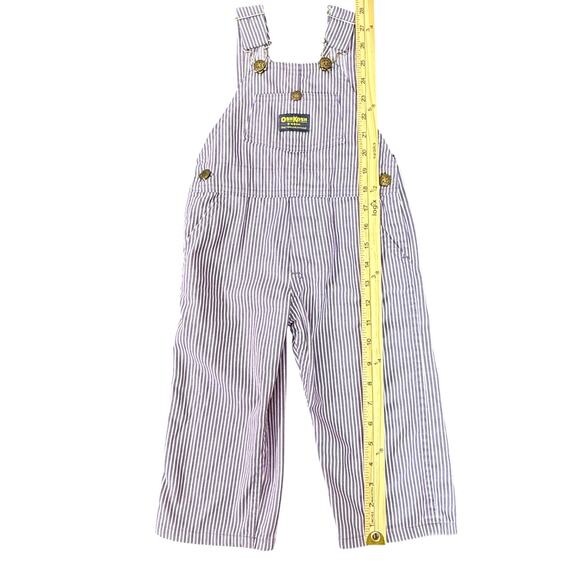 Vintage 70s 80s OshKosh Vestbak Purple Railroad Stripe Overalls USA Made 2T 3T - Picture 10 of 10